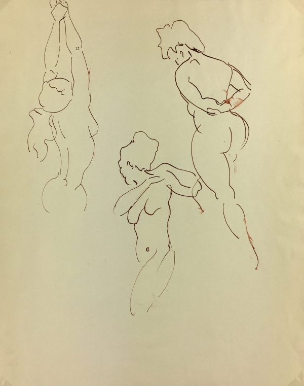 Nudes Original Art - Nudes, Jean-Baptise Grancher, c.1950