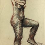 Nudes Original Art - Undressing, Paris, 1951