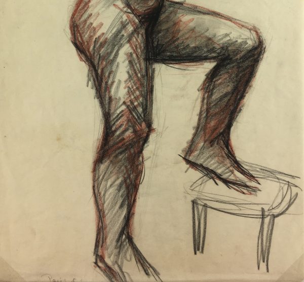 Nudes Original Art - Undressing, Paris, 1951