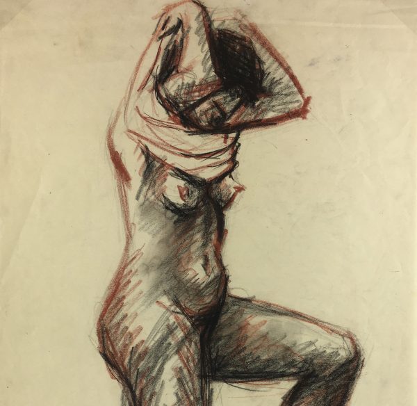 Nudes Original Art - Undressing, Paris, 1951
