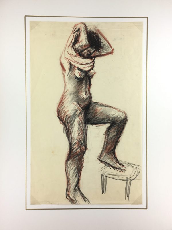 Nudes Original Art - Undressing, Paris, 1951