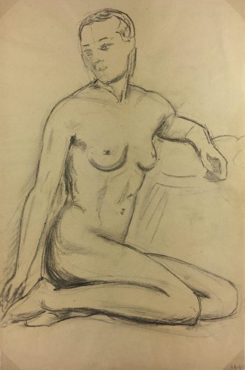 Nudes Original Art - Female Nude, French, 1941