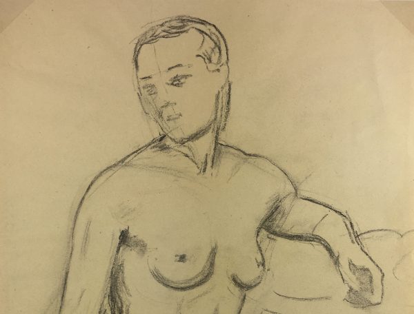 Nudes Original Art - Female Nude, French, 1941