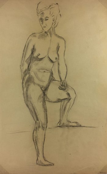 Nudes Original Art - Female Nude, French, 1941