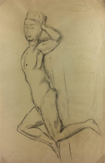 Nudes Original Art - MAle Nude, French, 1941
