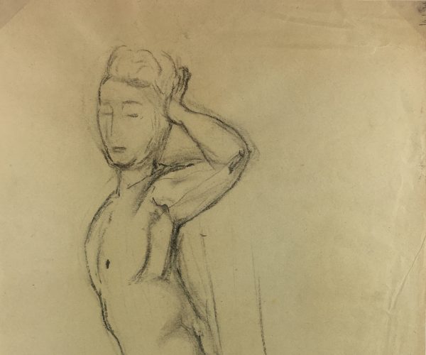 Nudes Original Art - MAle Nude, French, 1941