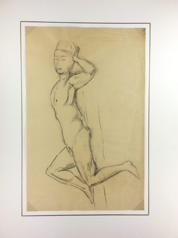 Nudes Original Art - MAle Nude, French, 1941