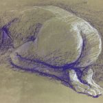 Nudes Original Art - Crouching Nude, Isabelle, French, c.1960