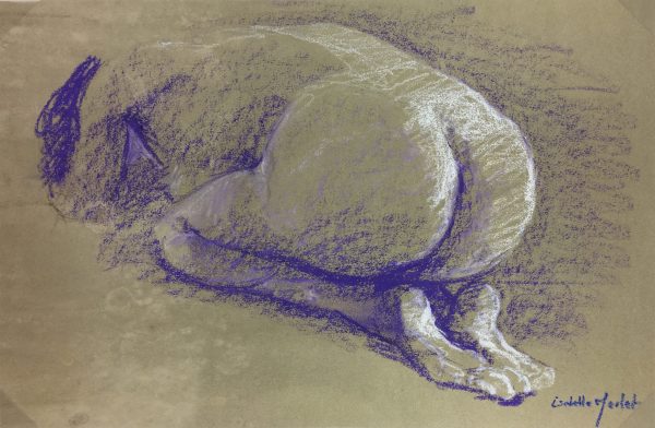 Nudes Original Art - Crouching Nude, Isabelle, French, c.1960