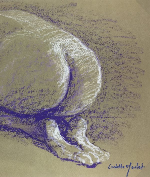 Nudes Original Art - Crouching Nude, Isabelle, French, c.1960