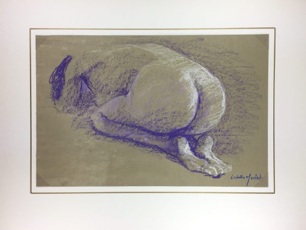 Nudes Original Art - Crouching Nude, Isabelle, French, c.1960