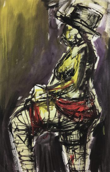 Nudes Original Art - Nude Pose, French, 1980s