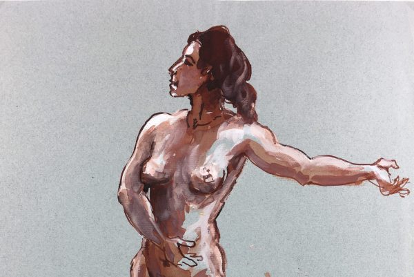 Nudes Original Art - Nude in Color, H. Treville, 1994