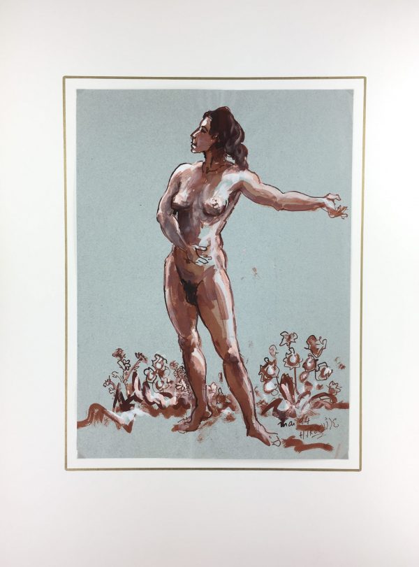 Nudes Original Art - Nude in Color, H. Treville, 1994