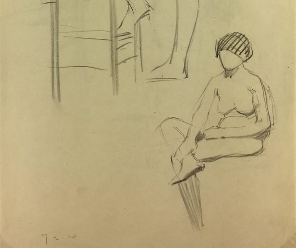Nudes Original Art - Pencil - Nude Drawing, 1920