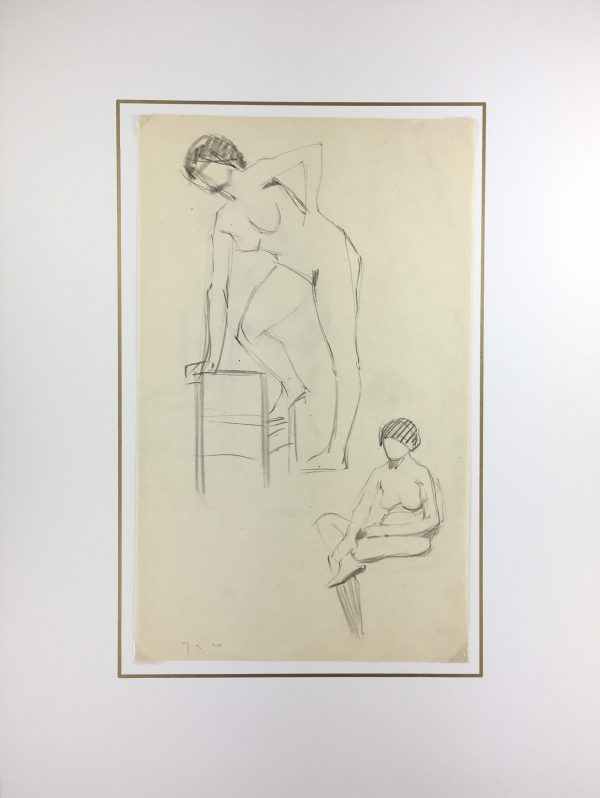Nudes Original Art - Pencil - Nude Drawing, 1920