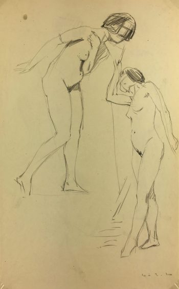 Nudes Original Art - Pencil - Nude Drawing, 1920
