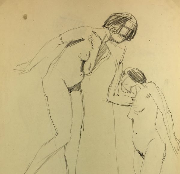 Nudes Original Art - Pencil - Nude Drawing, 1920
