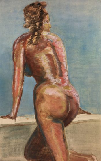 Nudes Original Art - Statuesque Nude, French, c.1960