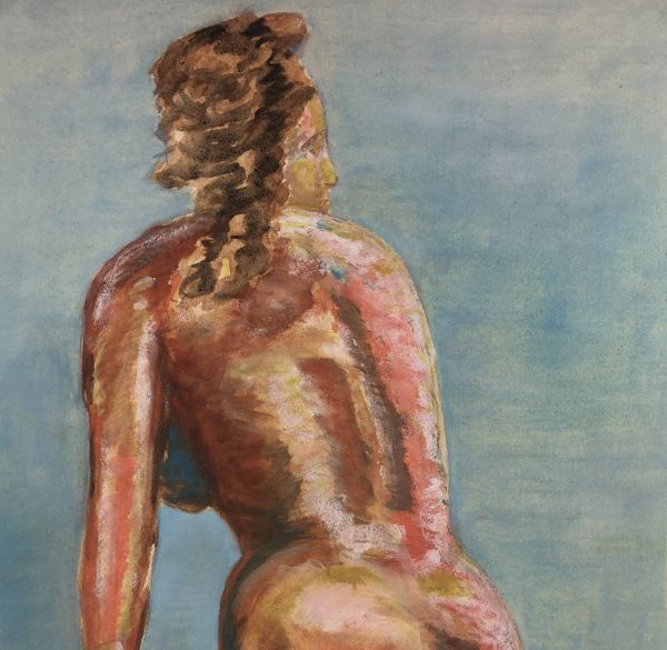 Nudes Original Art - Statuesque Nude, French, c.1960
