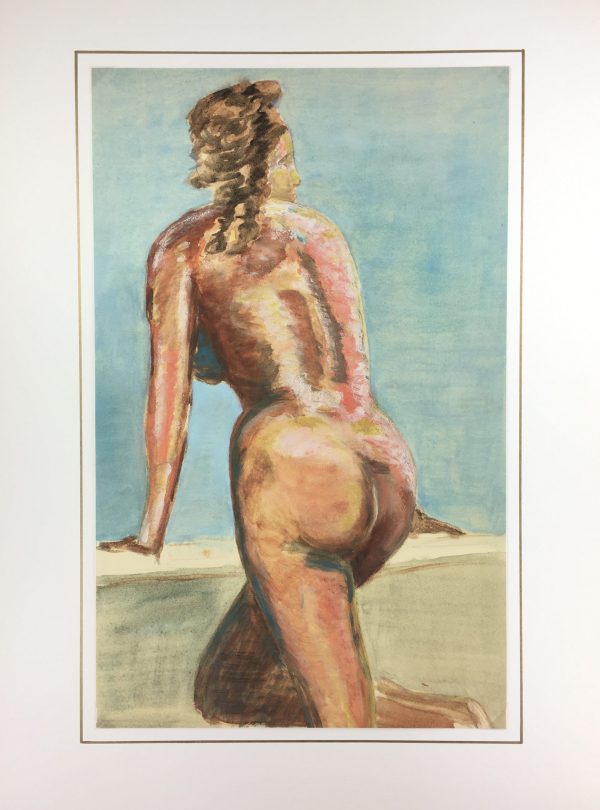 Nudes Original Art - Statuesque Nude, French, c.1960