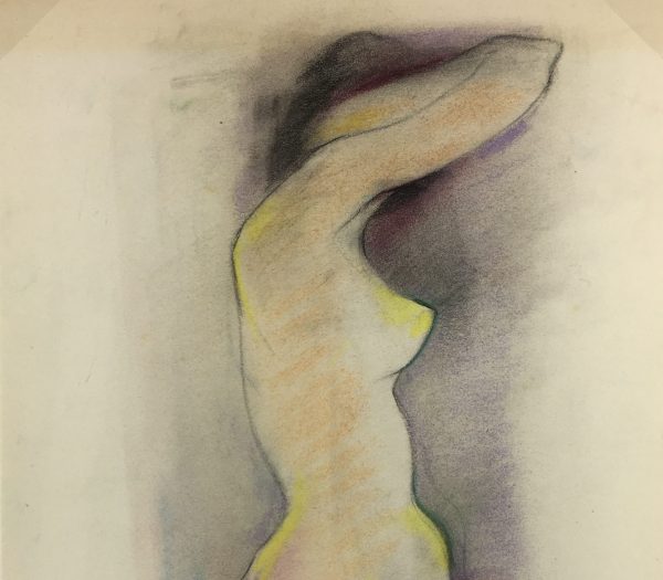 Nudes Original Art - Pollasson, Pastel - French Nude, 1990s
