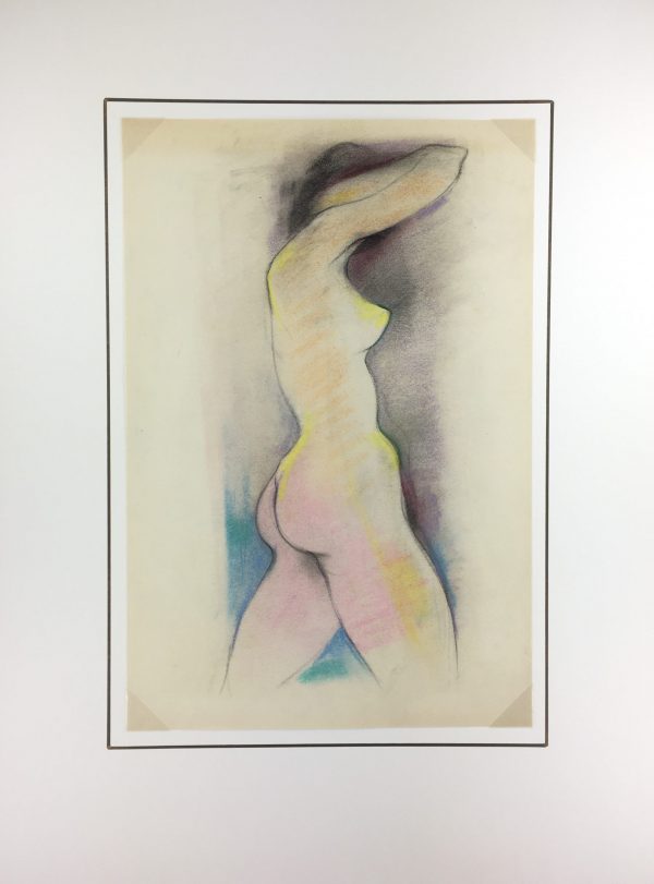 Nudes Original Art - Pollasson, Pastel - French Nude, 1990s