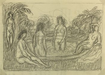 Nudes Original Art - Nude, Albert Vialé, c.1940