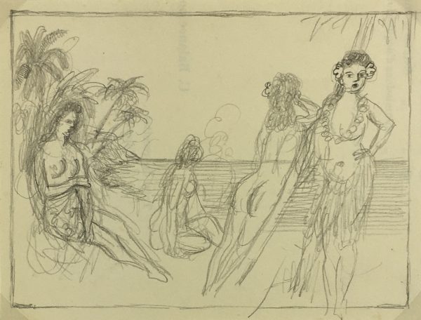 Nudes Original Art - Nudes, Albert Vialé, c.1940