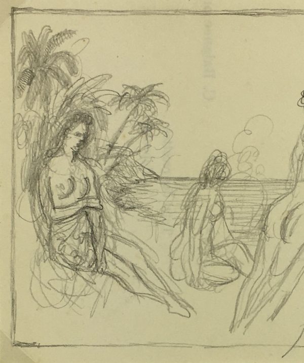 Nudes Original Art - Nudes, Albert Vialé, c.1940