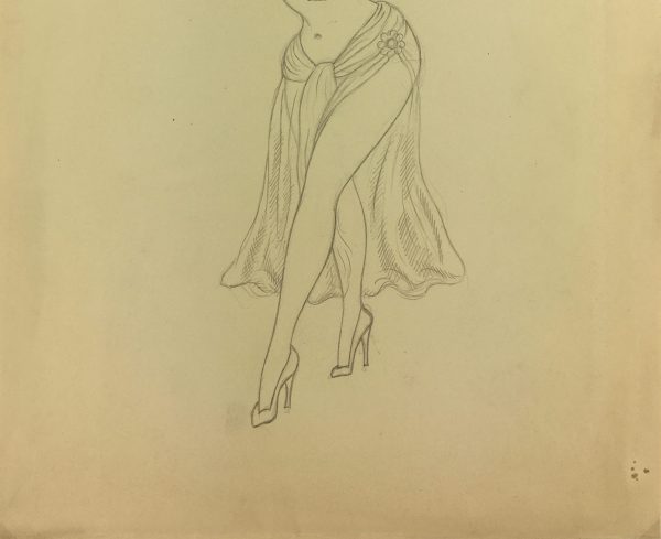 Nudes Original Art - Pencil - Dancer, Albert Vialé, c.1930