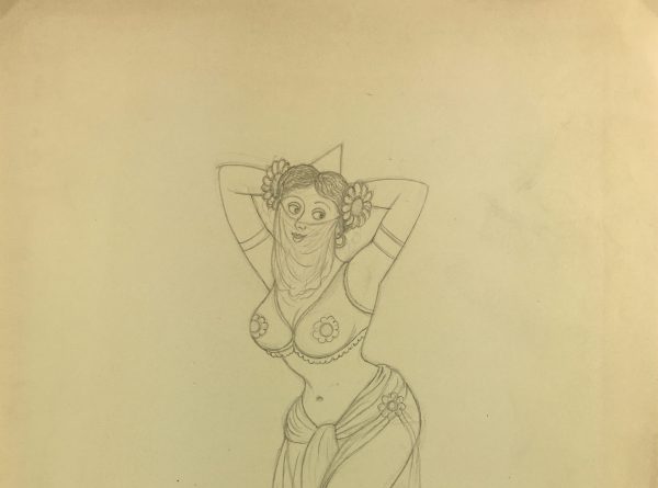 Nudes Original Art - Pencil - Dancer, Albert Vialé, c.1930