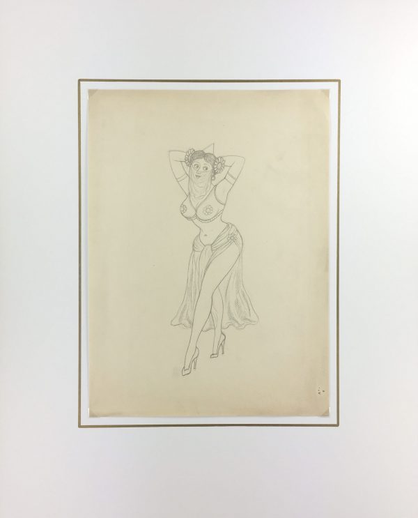 Nudes Original Art - Pencil - Dancer, Albert Vialé, c.1930