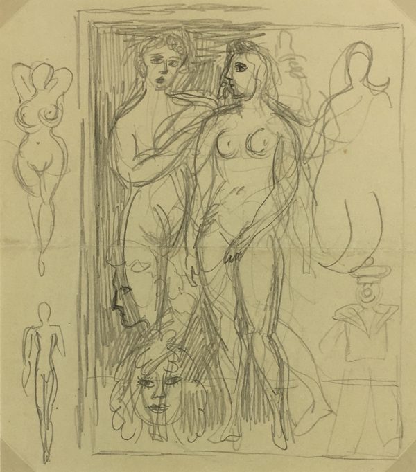 Nudes Original Art - Nudes, Albert Vialé, c.1940