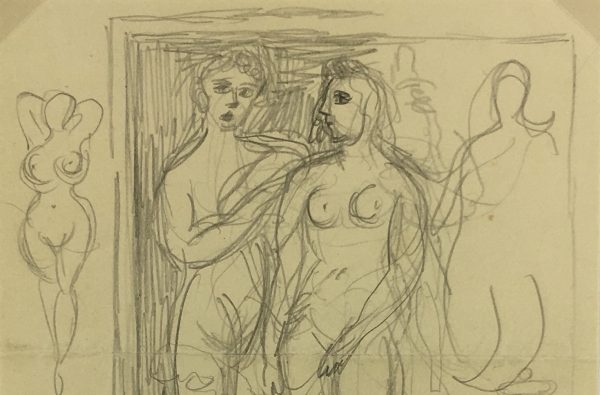 Nudes Original Art - Nudes, Albert Vialé, c.1940