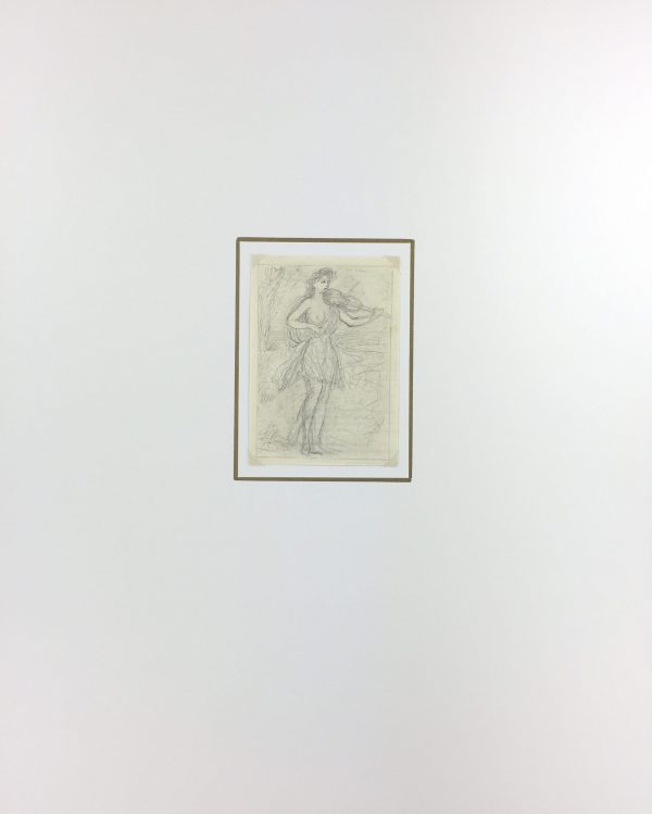 Nudes Original Art - Nude Violin, Albert Vialé, c.1940