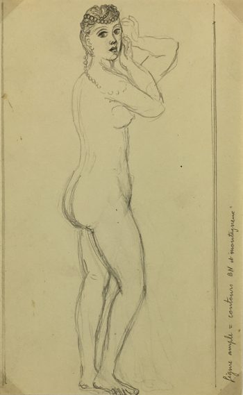 Nudes Original Art - Nude, Albert Vialé, c.1940