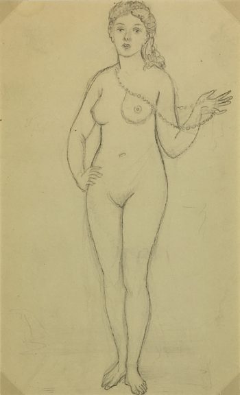 Nudes Original Art - Nude, Albert Vialé, c.1940