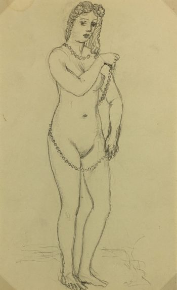 Nudes Original Art - Nude , Albert Vialé, c.1940