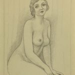 Nudes Original Art - Nude, Albert Vialé, 1939