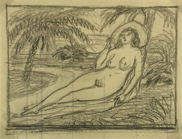 Nudes Original Art - Nude, Albert Vialé, c.1940