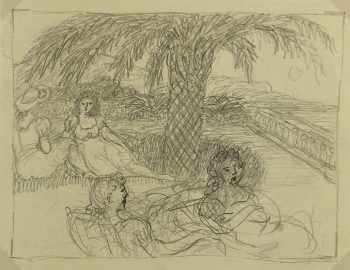 Nudes Original Art - Models Dressed, Albert Vialé, c.1940