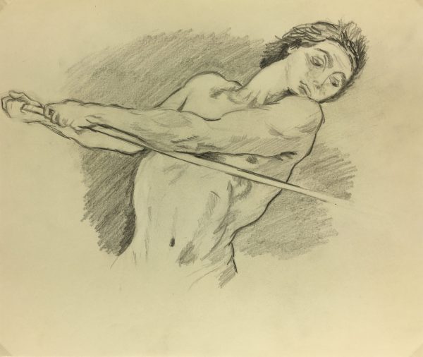 Nudes Original Art - Male Study, Fabienne Monestier, c.1990