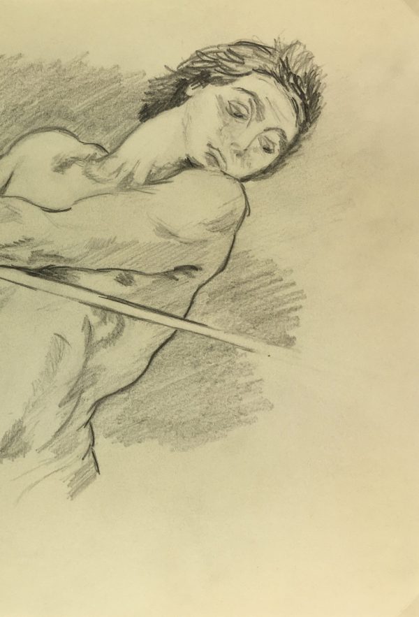 Nudes Original Art - Male Study, Fabienne Monestier, c.1990