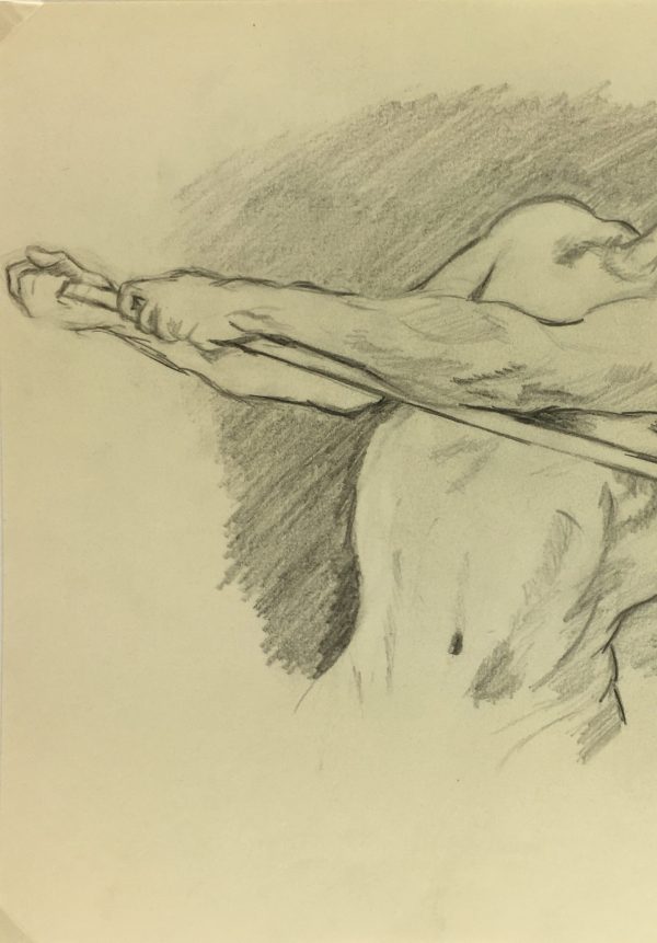 Nudes Original Art - Male Study, Fabienne Monestier, c.1990