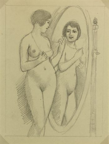 Nudes Original Art - Nude, Albert Vialé, 1939