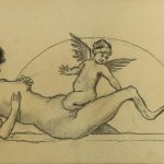 Nudes Original Art - Graphite Drawing, Franz Schulze, c.1910