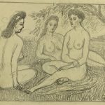 Nudes Original Art - Nudes, Albert Vialé, c.1940