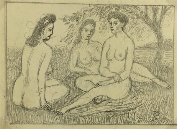 Nudes Original Art - Nudes, Albert Vialé, c.1940