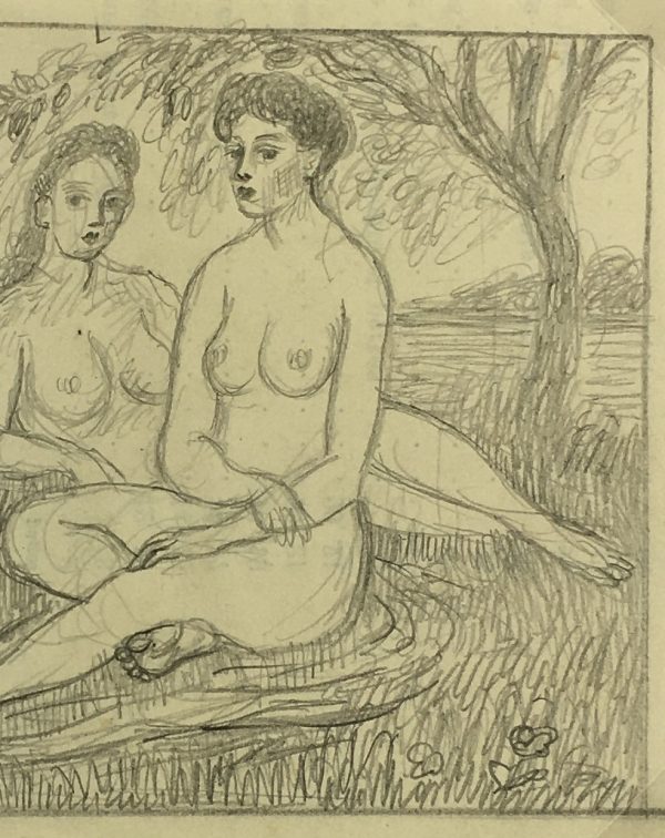 Nudes Original Art - Nudes, Albert Vialé, c.1940